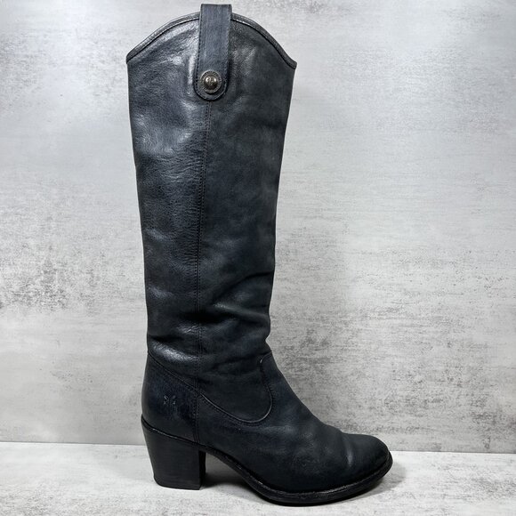 Frye Jackie Button Tall Riding Boots - Women's Size 6.5 - Black - Picture 4 of 7